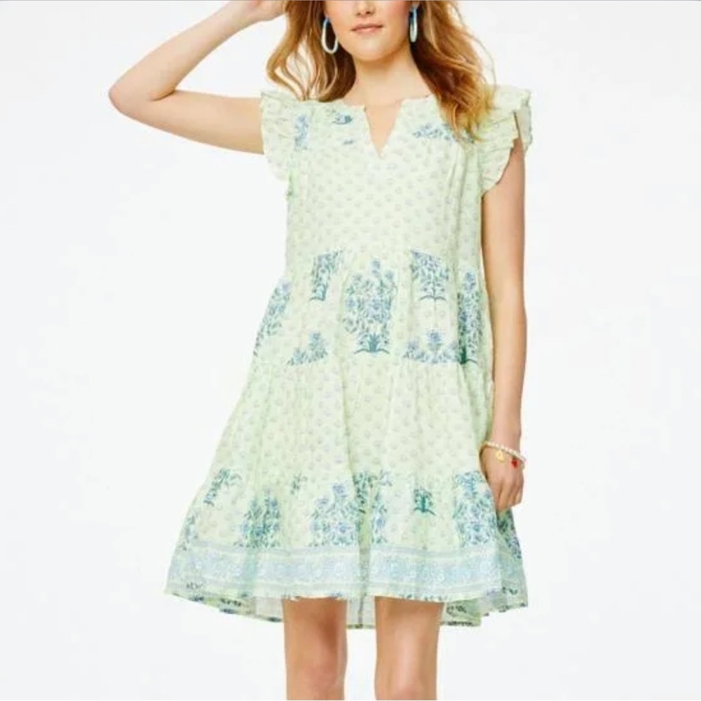 Roberta Roller Rabbit Light Green and Blue Dress